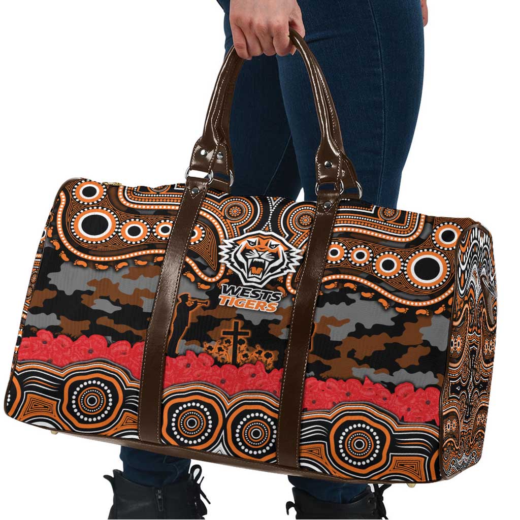 ANZAC Day Wests Tigers Travel Bag Military Memorial Aboriginal Indigenous Art