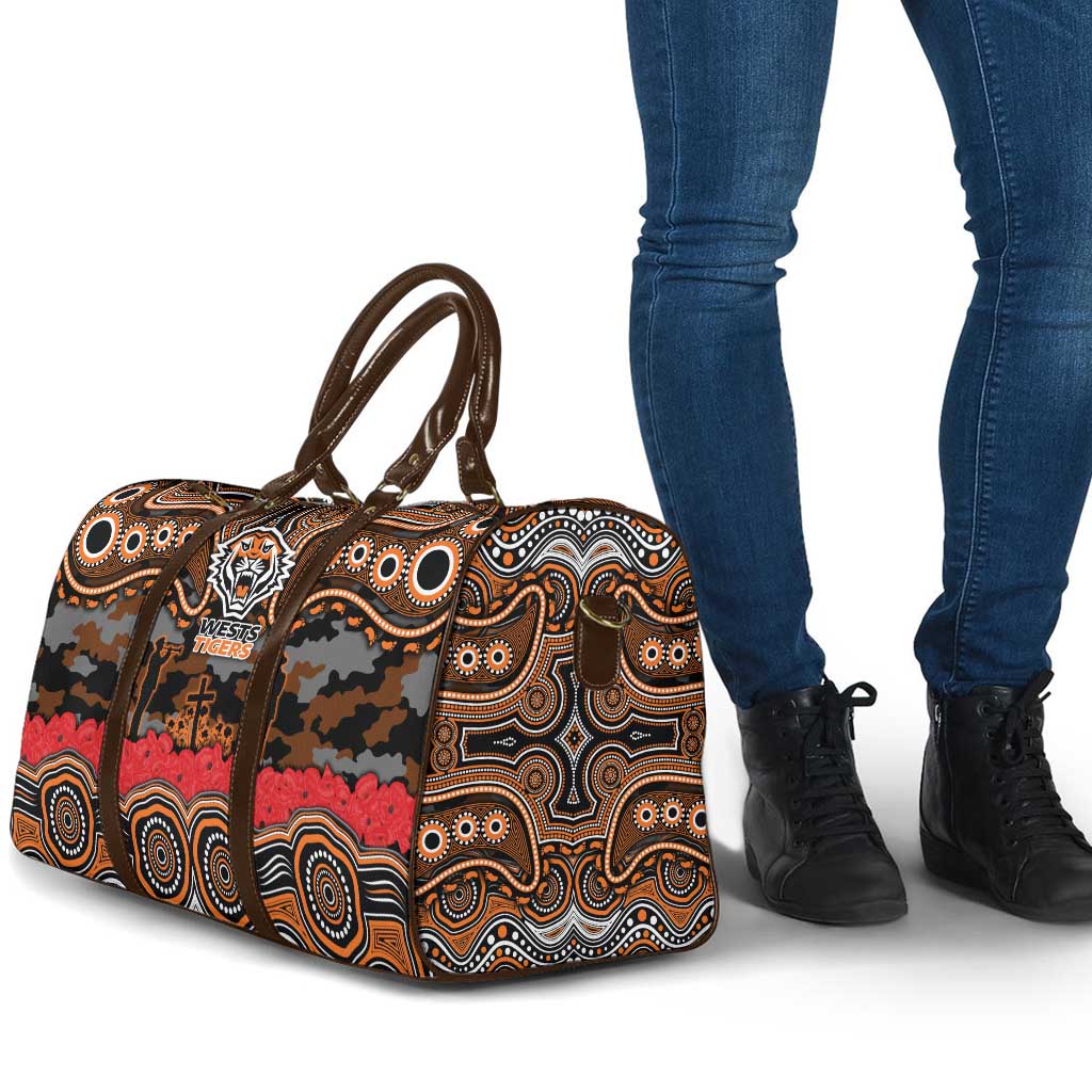 ANZAC Day Wests Tigers Travel Bag Military Memorial Aboriginal Indigenous Art