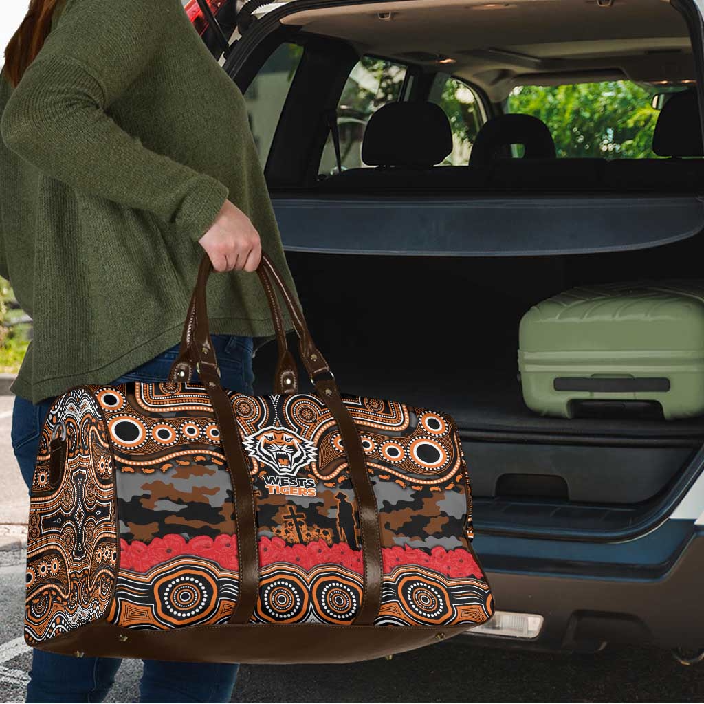 ANZAC Day Wests Tigers Travel Bag Military Memorial Aboriginal Indigenous Art