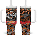 ANZAC Day Wests Tigers Tumbler With Handle Military Memorial Aboriginal Indigenous Art