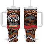 ANZAC Day Wests Tigers Tumbler With Handle Military Memorial Aboriginal Indigenous Art