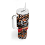 ANZAC Day Wests Tigers Tumbler With Handle Military Memorial Aboriginal Indigenous Art