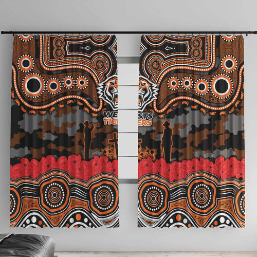 ANZAC Day Wests Tigers Window Curtain Military Memorial Aboriginal Indigenous Art