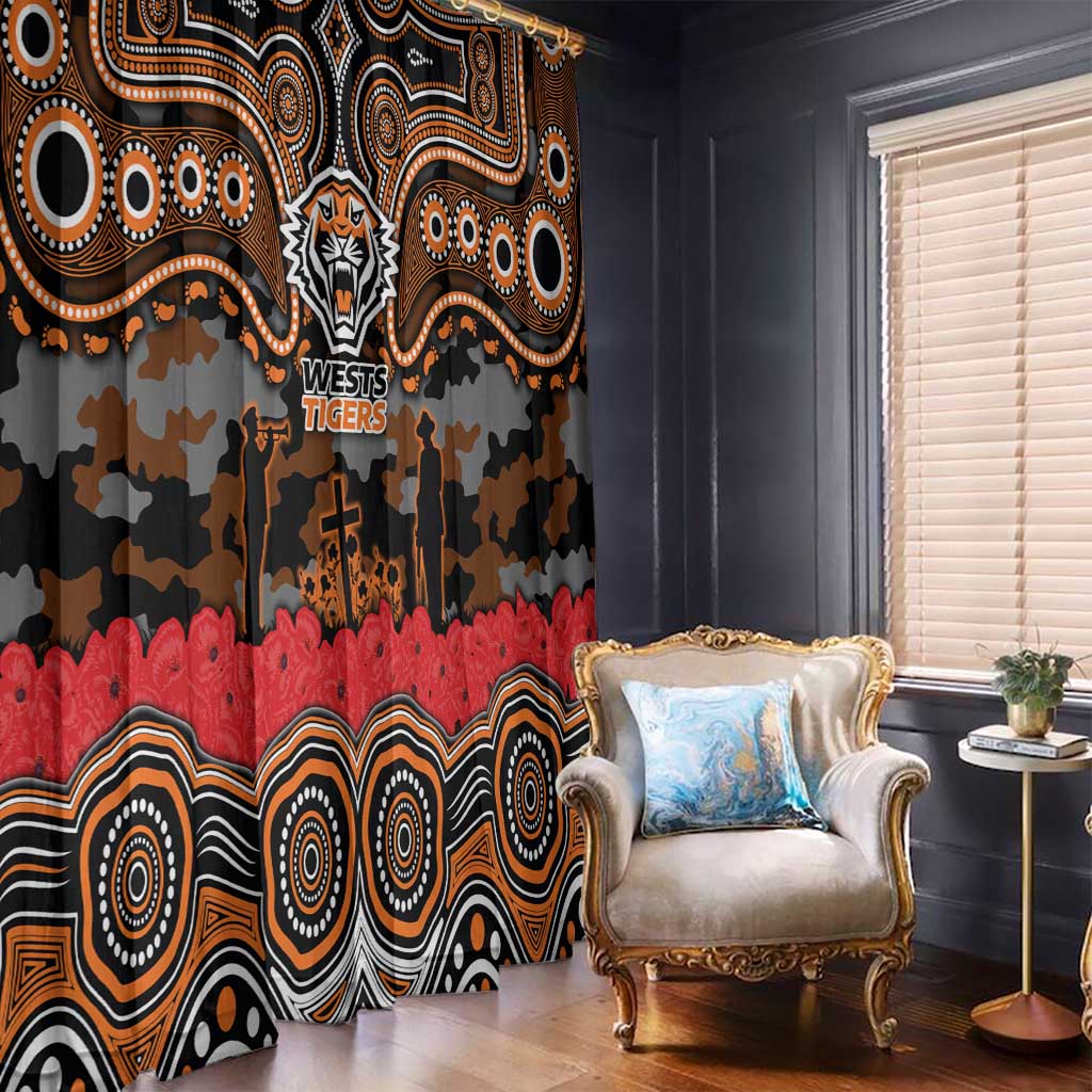 ANZAC Day Wests Tigers Window Curtain Military Memorial Aboriginal Indigenous Art