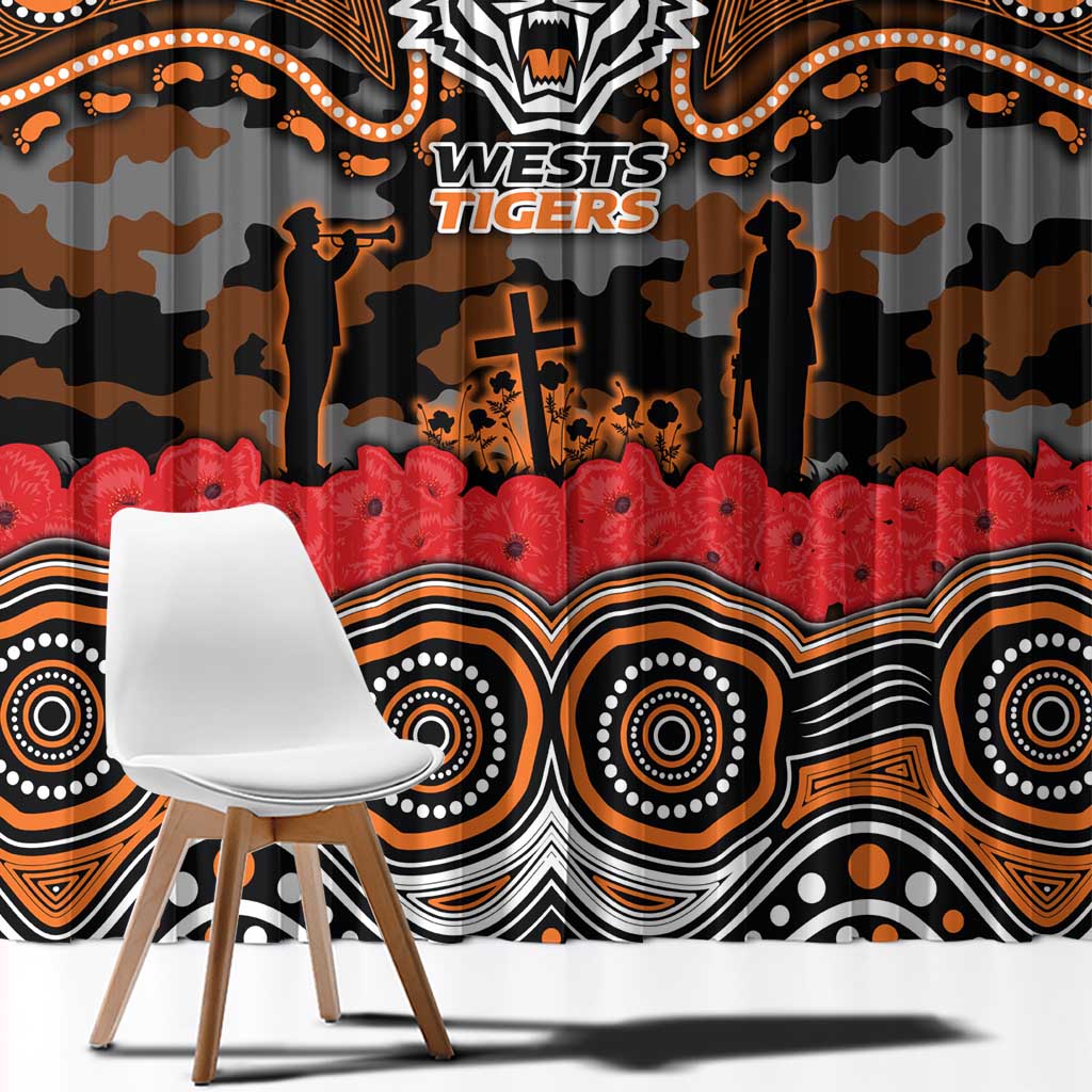 ANZAC Day Wests Tigers Window Curtain Military Memorial Aboriginal Indigenous Art