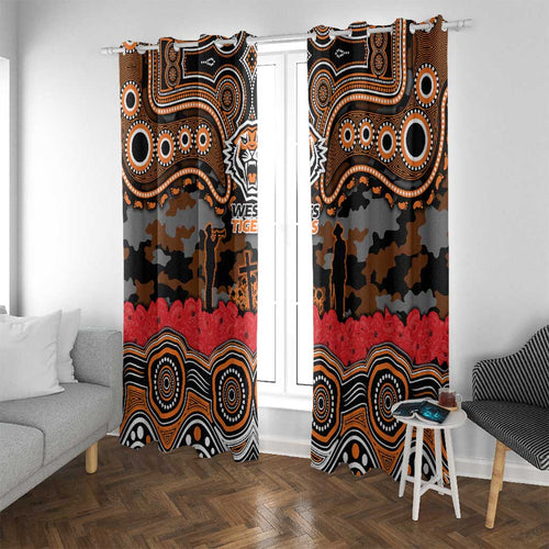ANZAC Day Wests Tigers Window Curtain Military Memorial Aboriginal Indigenous Art