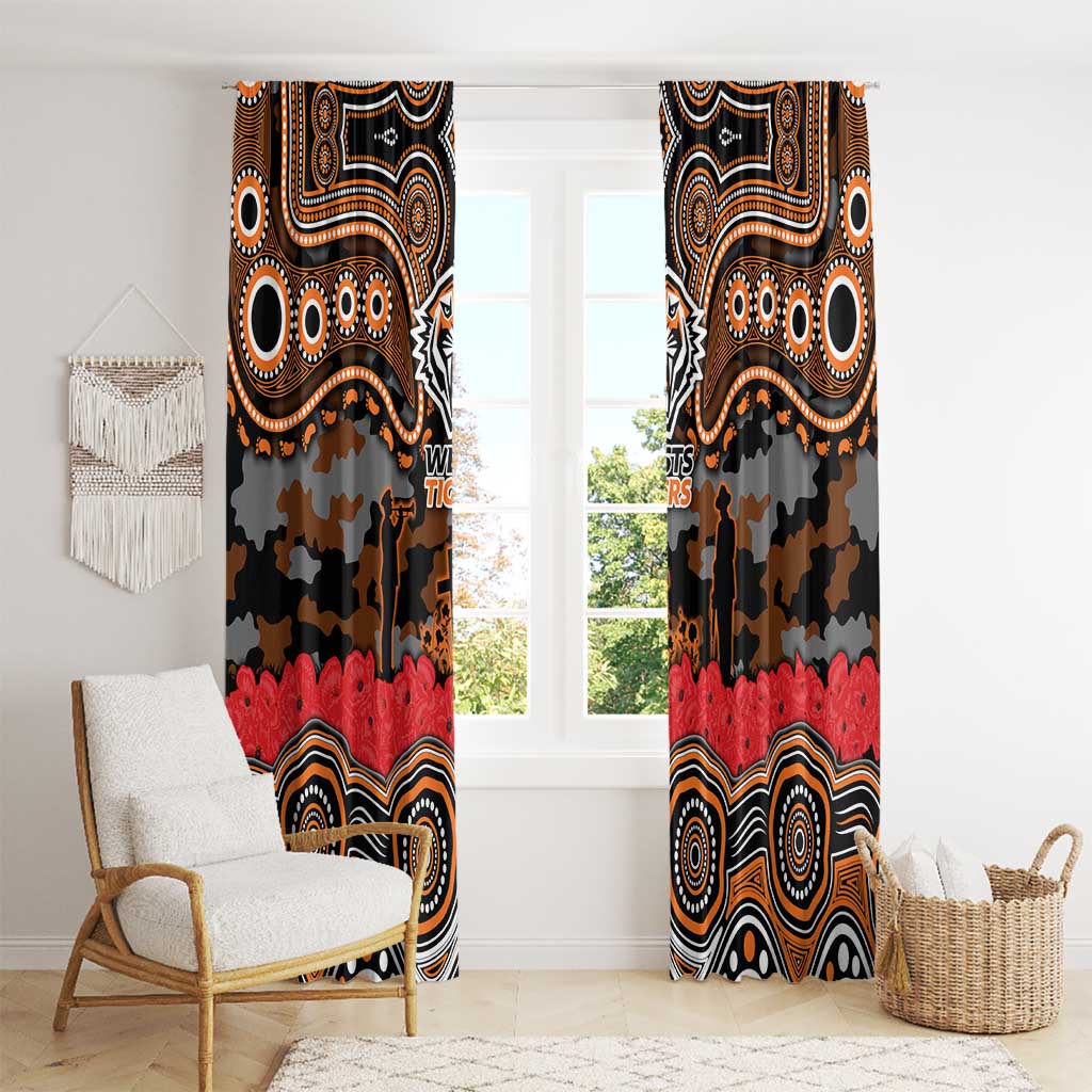 ANZAC Day Wests Tigers Window Curtain Military Memorial Aboriginal Indigenous Art