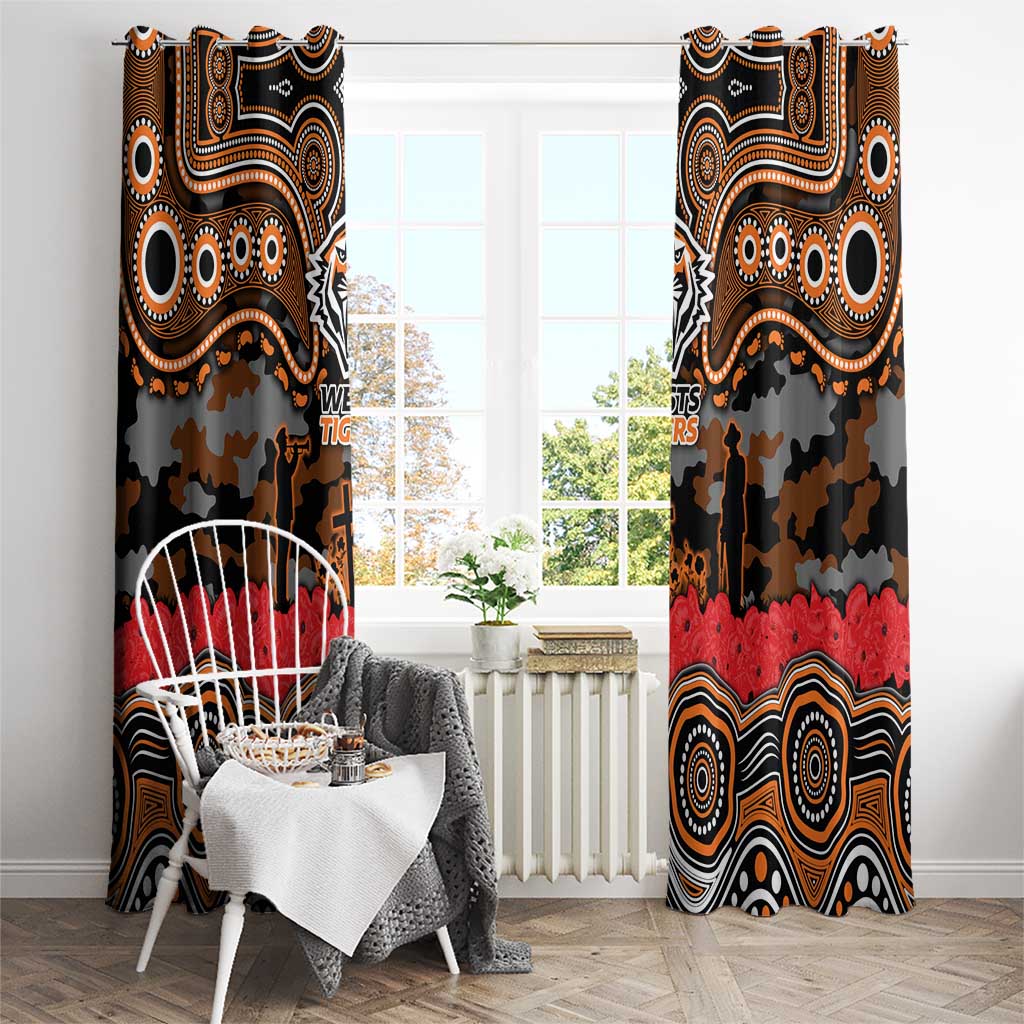 ANZAC Day Wests Tigers Window Curtain Military Memorial Aboriginal Indigenous Art