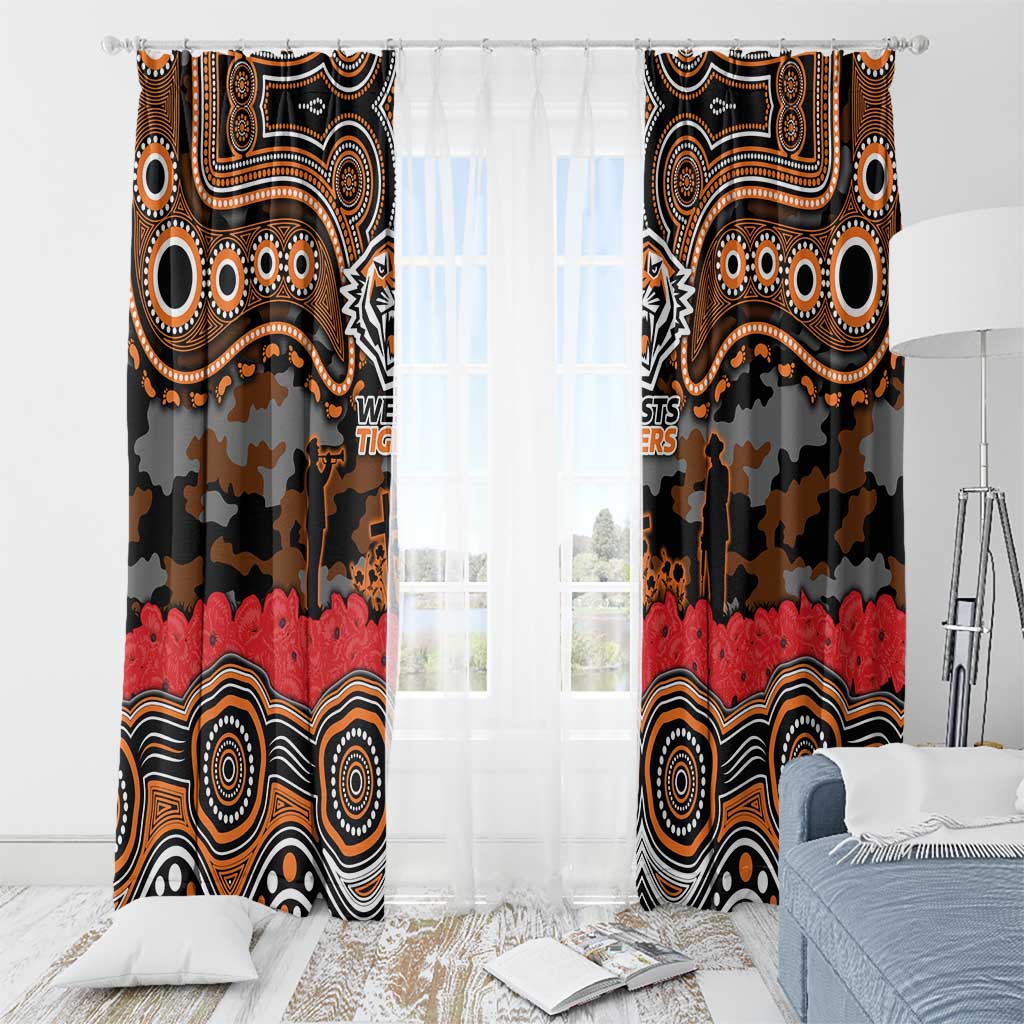 ANZAC Day Wests Tigers Window Curtain Military Memorial Aboriginal Indigenous Art