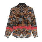 ANZAC Day Wests Tigers Women Casual Shirt Military Memorial Aboriginal Indigenous Art