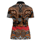 ANZAC Day Wests Tigers Women Polo Shirt Military Memorial Aboriginal Indigenous Art