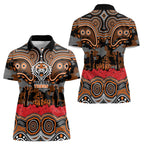 ANZAC Day Wests Tigers Women Polo Shirt Military Memorial Aboriginal Indigenous Art