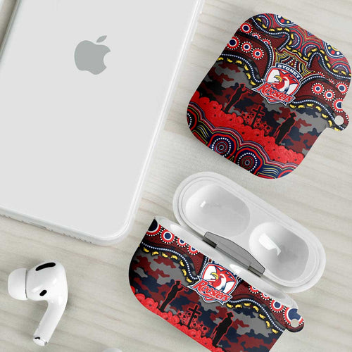 ANZAC Day Sydney Roosters AirPods Case Military Memorial Aboriginal Indigenous Art