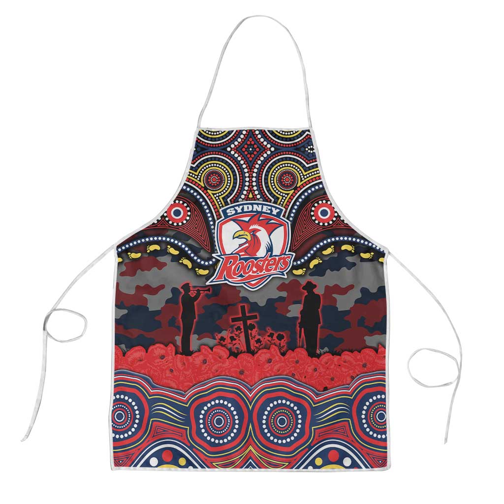 ANZAC Day Sydney Roosters Apron Military Memorial Aboriginal Indigenous Art
