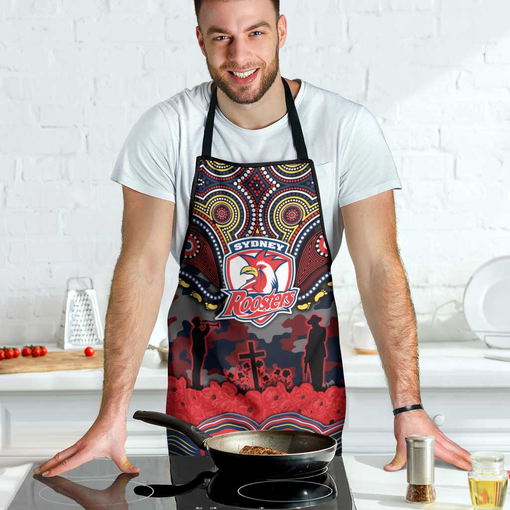 ANZAC Day Sydney Roosters Apron Military Memorial Aboriginal Indigenous Art
