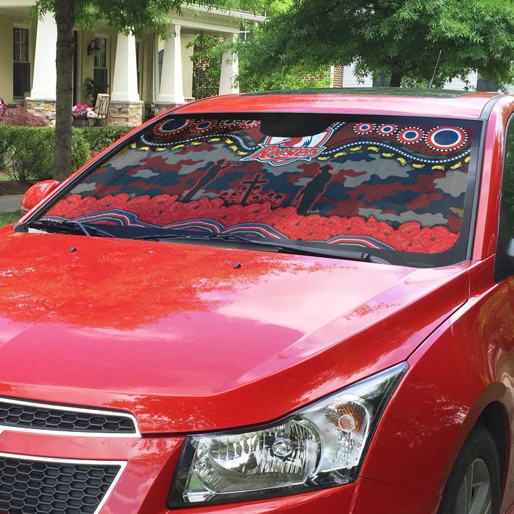 ANZAC Day Sydney Roosters Auto Sun Shade Military Memorial Aboriginal Indigenous Art