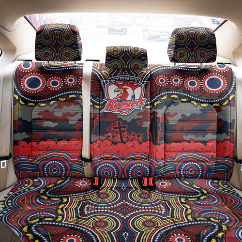 ANZAC Day Sydney Roosters Back Car Seat Cover Military Memorial Aboriginal Indigenous Art
