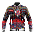 ANZAC Day Sydney Roosters Baseball Jacket Military Memorial Aboriginal Indigenous Art