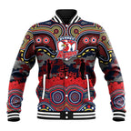 ANZAC Day Sydney Roosters Baseball Jacket Military Memorial Aboriginal Indigenous Art