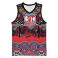 ANZAC Day Sydney Roosters Basketball Jersey Military Memorial Aboriginal Indigenous Art