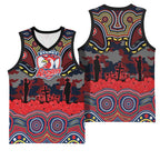 ANZAC Day Sydney Roosters Basketball Jersey Military Memorial Aboriginal Indigenous Art