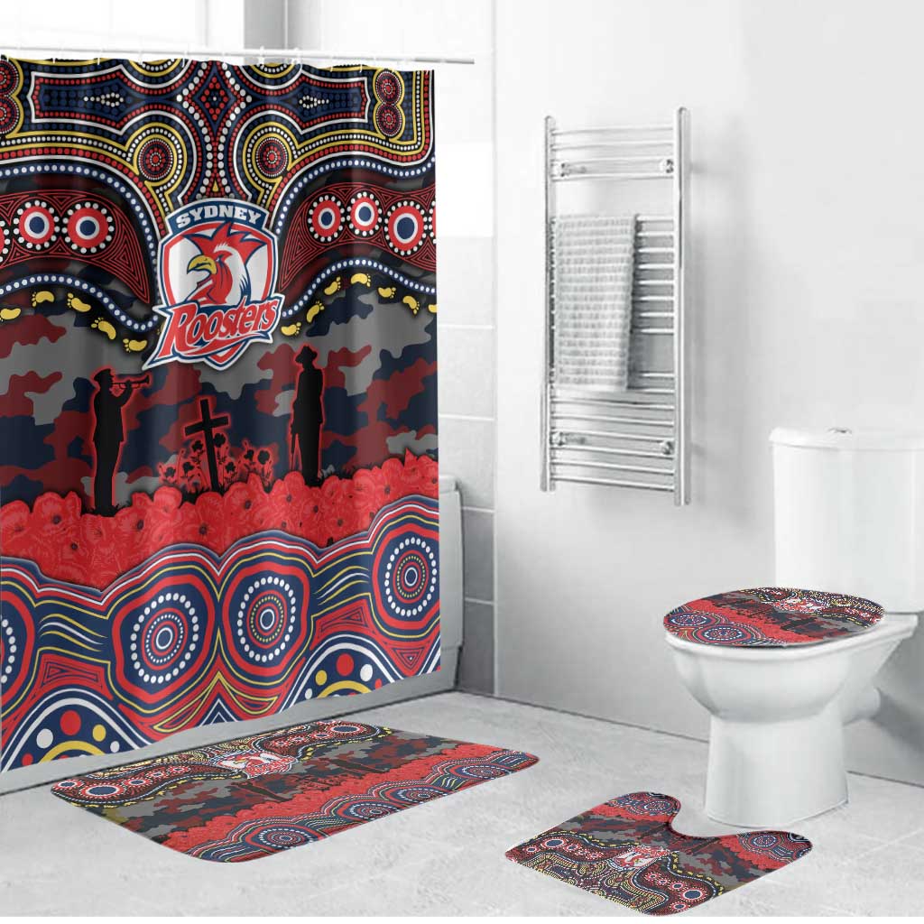 ANZAC Day Sydney Roosters Bathroom Set Military Memorial Aboriginal Indigenous Art