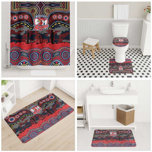 ANZAC Day Sydney Roosters Bathroom Set Military Memorial Aboriginal Indigenous Art