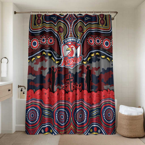 ANZAC Day Sydney Roosters Bathroom Set Military Memorial Aboriginal Indigenous Art