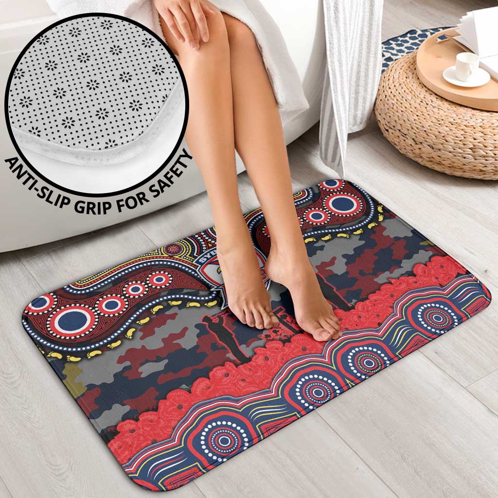 ANZAC Day Sydney Roosters Bathroom Set Military Memorial Aboriginal Indigenous Art
