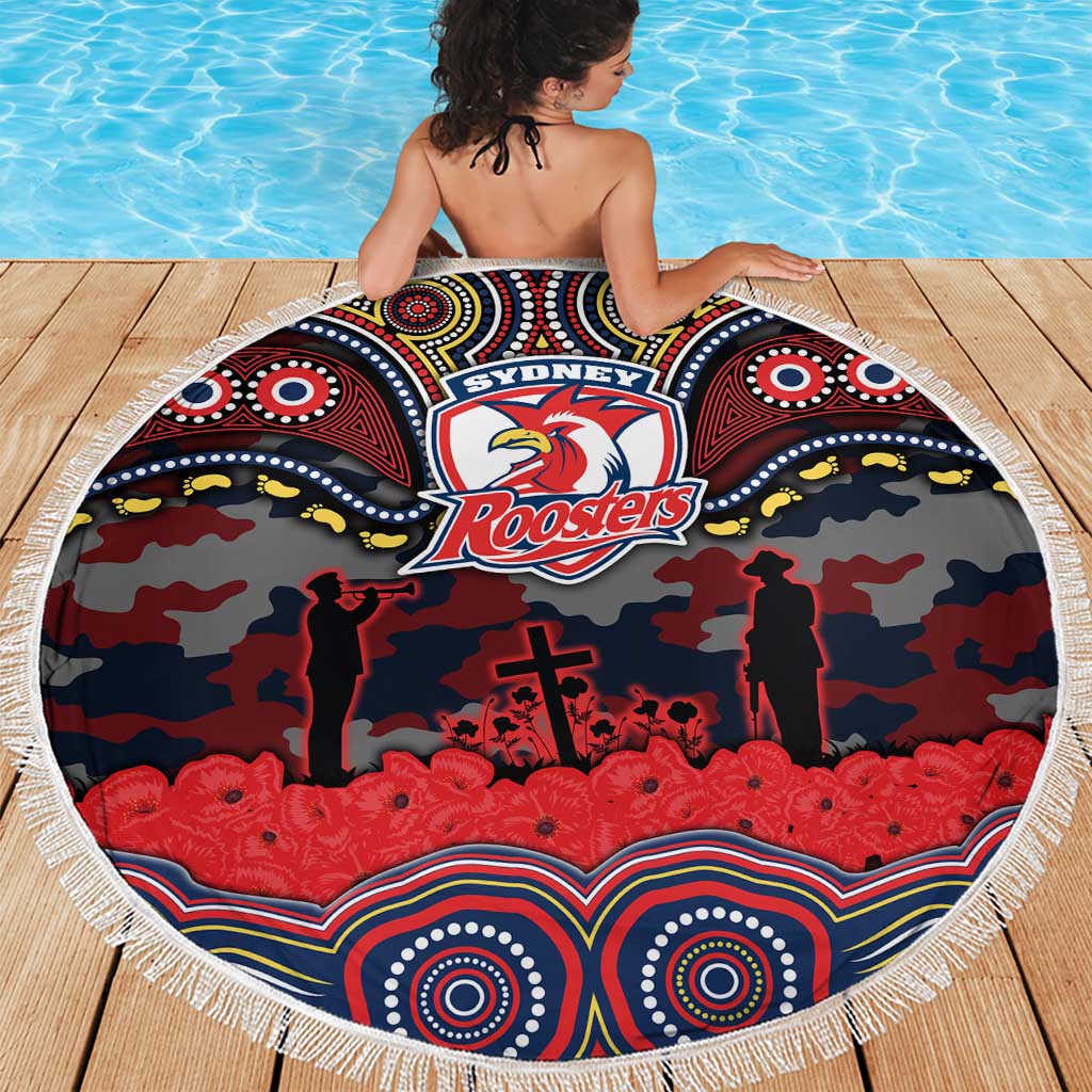 ANZAC Day Sydney Roosters Beach Blanket Military Memorial Aboriginal Indigenous Art