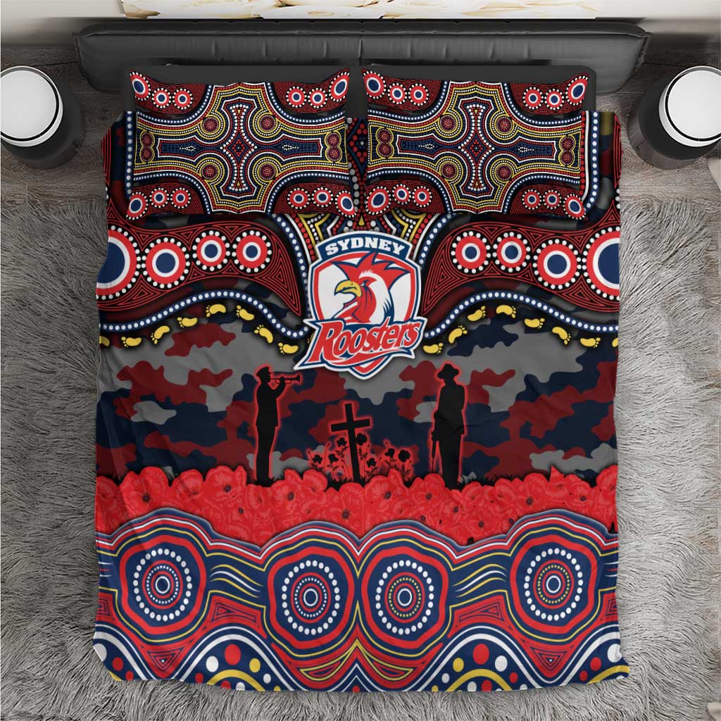 ANZAC Day Sydney Roosters Bedding Set Military Memorial Aboriginal Indigenous Art