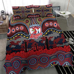 ANZAC Day Sydney Roosters Bedding Set Military Memorial Aboriginal Indigenous Art