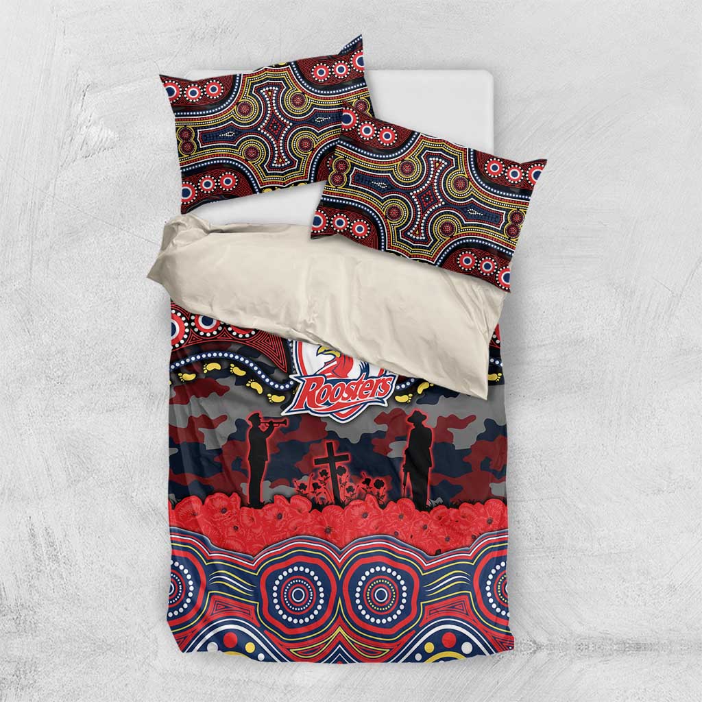 ANZAC Day Sydney Roosters Bedding Set Military Memorial Aboriginal Indigenous Art