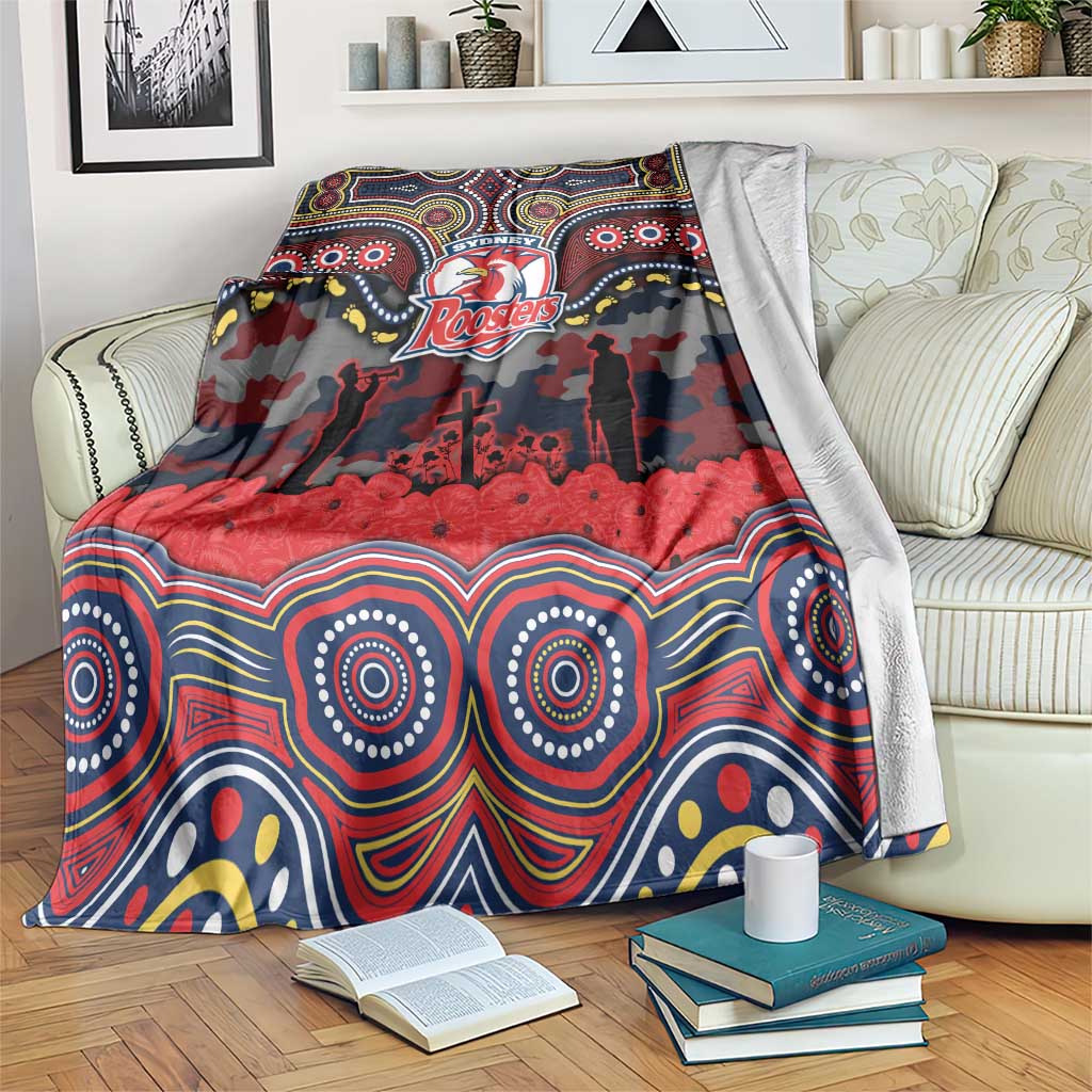 ANZAC Day Sydney Roosters Blanket Military Memorial Aboriginal Indigenous Art