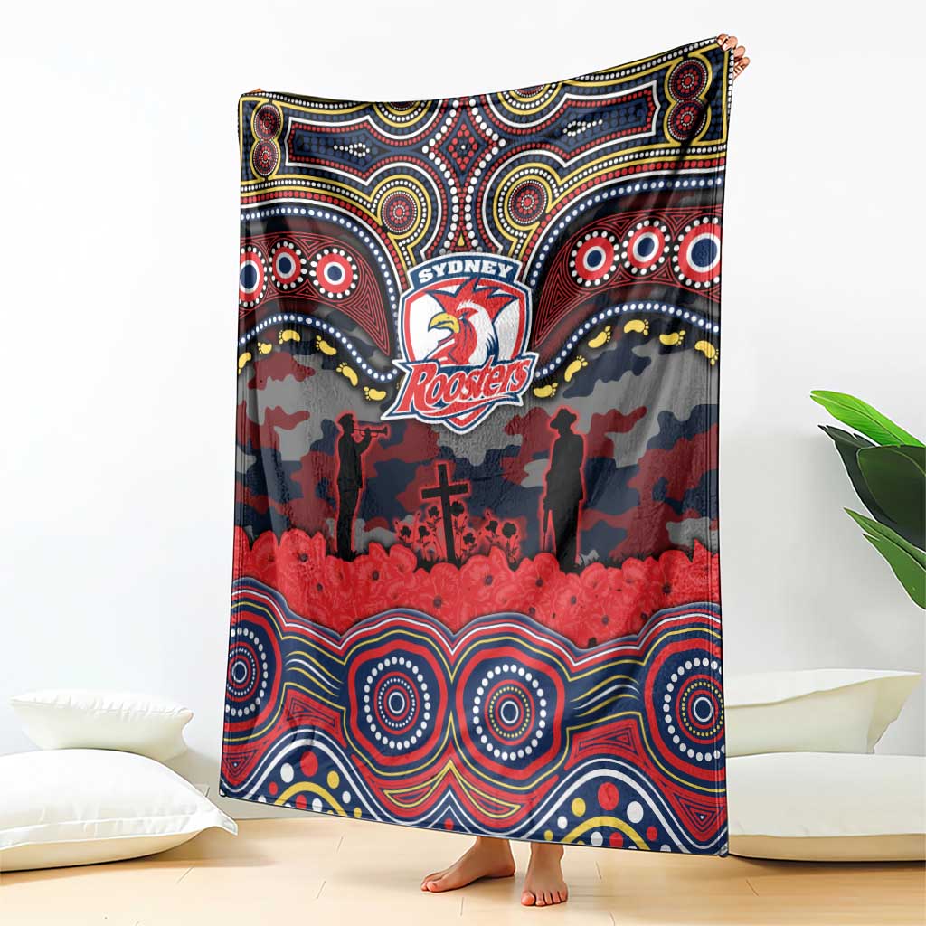 ANZAC Day Sydney Roosters Blanket Military Memorial Aboriginal Indigenous Art