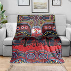 ANZAC Day Sydney Roosters Blanket Military Memorial Aboriginal Indigenous Art