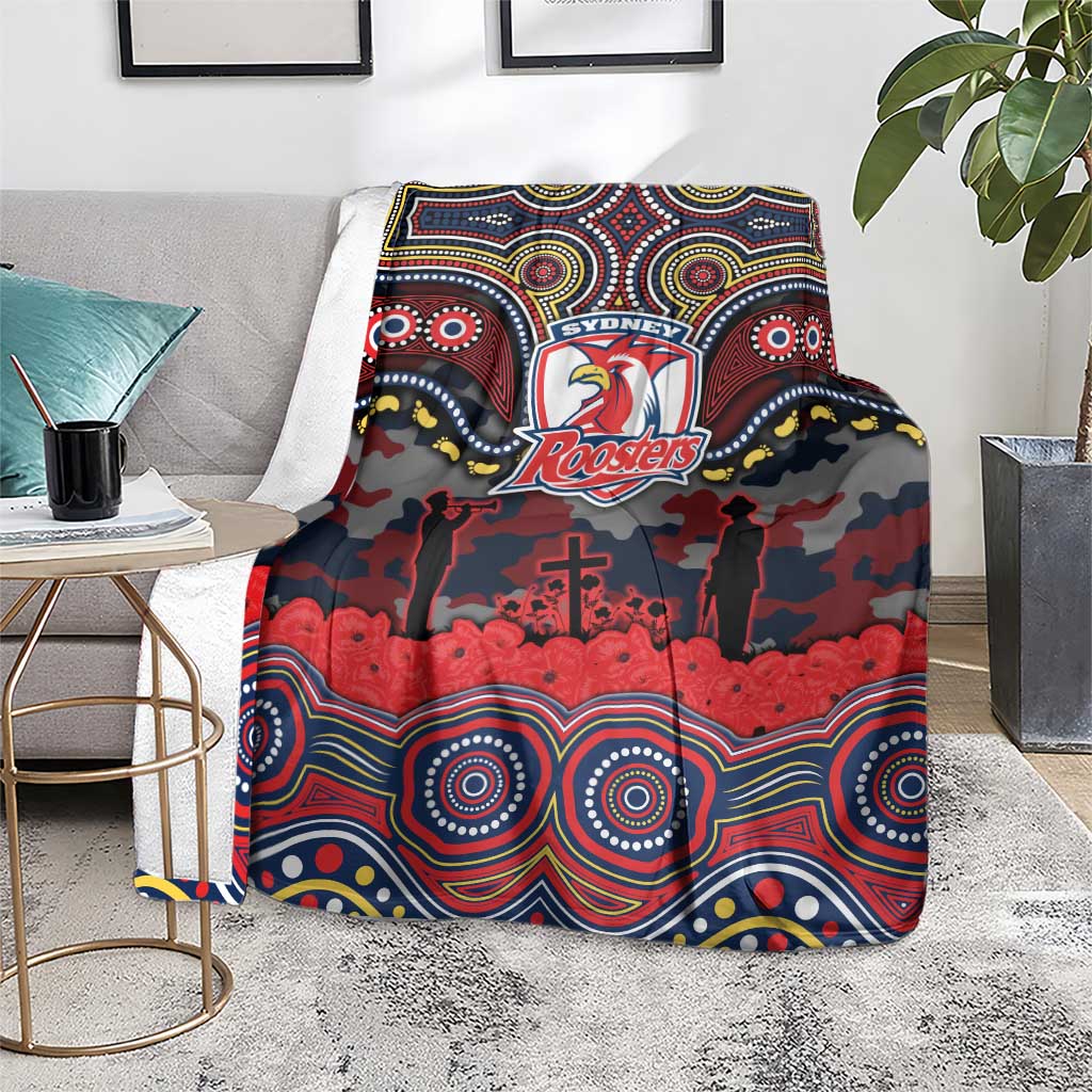 ANZAC Day Sydney Roosters Blanket Military Memorial Aboriginal Indigenous Art