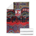 ANZAC Day Sydney Roosters Blanket Military Memorial Aboriginal Indigenous Art