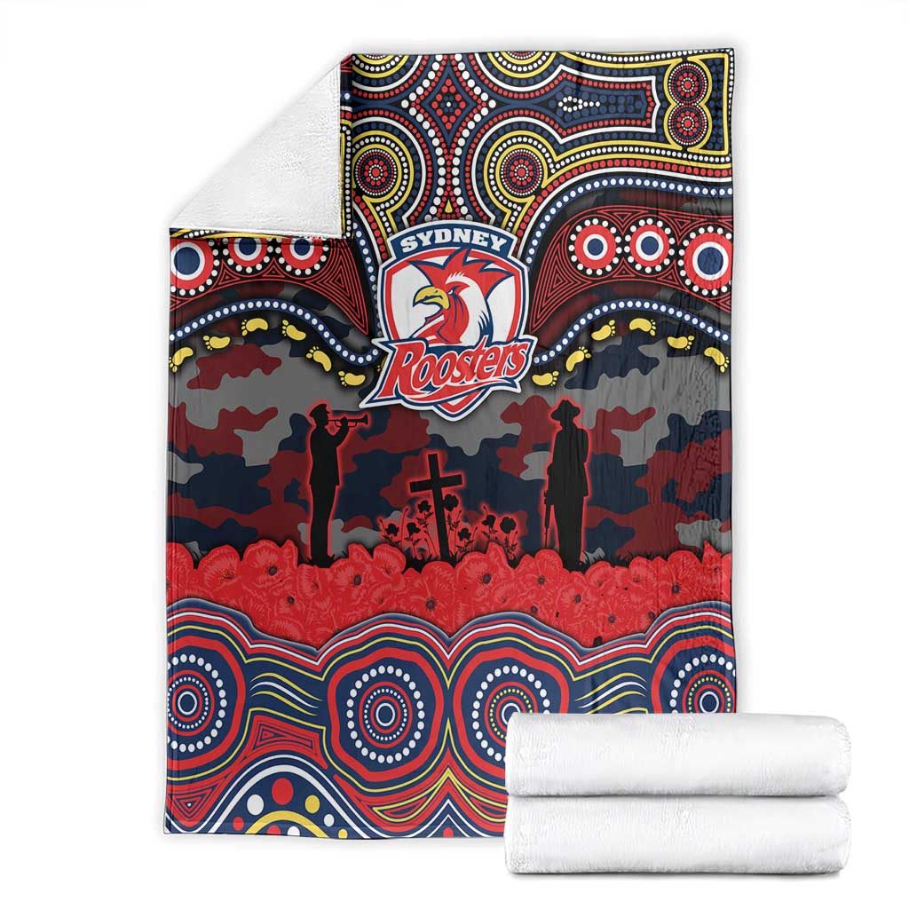 ANZAC Day Sydney Roosters Blanket Military Memorial Aboriginal Indigenous Art