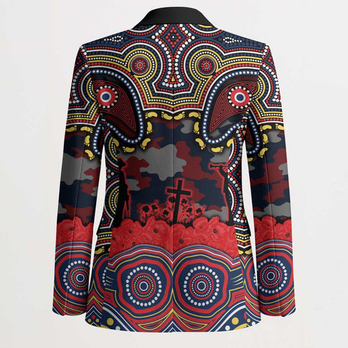 ANZAC Day Sydney Roosters Blazer Military Memorial Aboriginal Indigenous Art