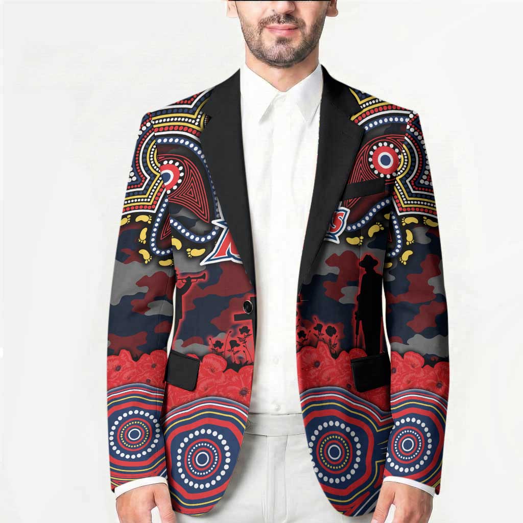 ANZAC Day Sydney Roosters Blazer Military Memorial Aboriginal Indigenous Art