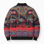 ANZAC Day Sydney Roosters Bomber Puffer Jacket Military Memorial Aboriginal Indigenous Art