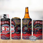 ANZAC Day Sydney Roosters 4 in 1 Can Cooler Tumbler Military Memorial Aboriginal Indigenous Art