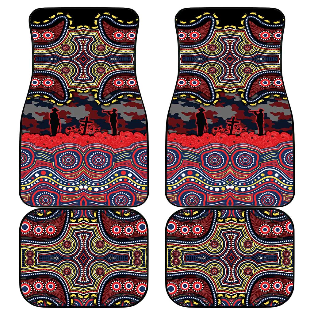 ANZAC Day Sydney Roosters Car Mats Military Memorial Aboriginal Indigenous Art