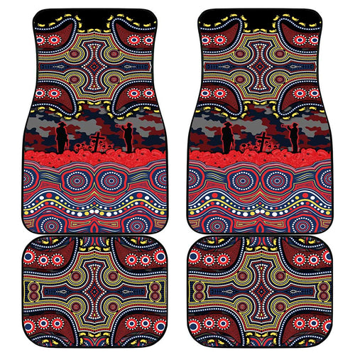 ANZAC Day Sydney Roosters Car Mats Military Memorial Aboriginal Indigenous Art