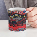 ANZAC Day Sydney Roosters Ceramic Mug Military Memorial Aboriginal Indigenous Art
