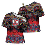 ANZAC Day Sydney Roosters Cross Shoulder Shirt Military Memorial Aboriginal Indigenous Art