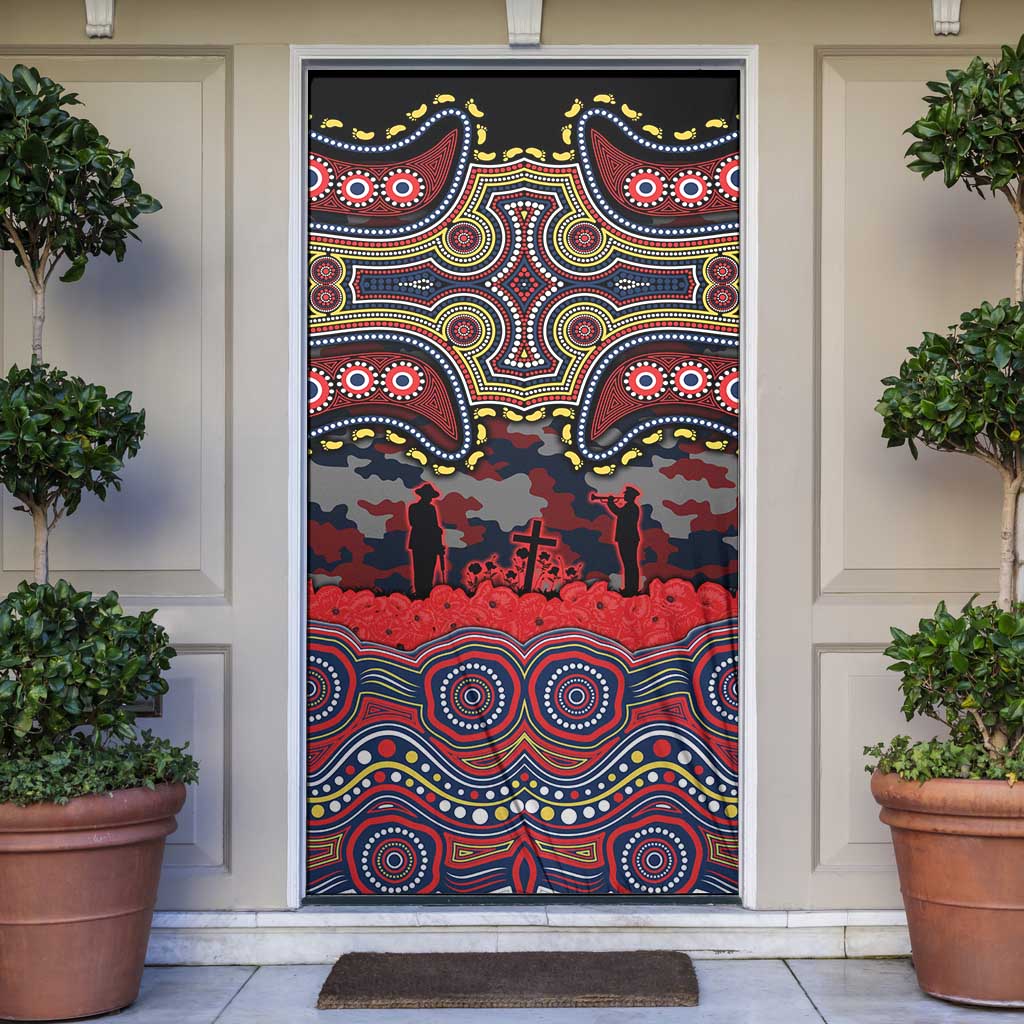 ANZAC Day Sydney Roosters Door Cover Military Memorial Aboriginal Indigenous Art