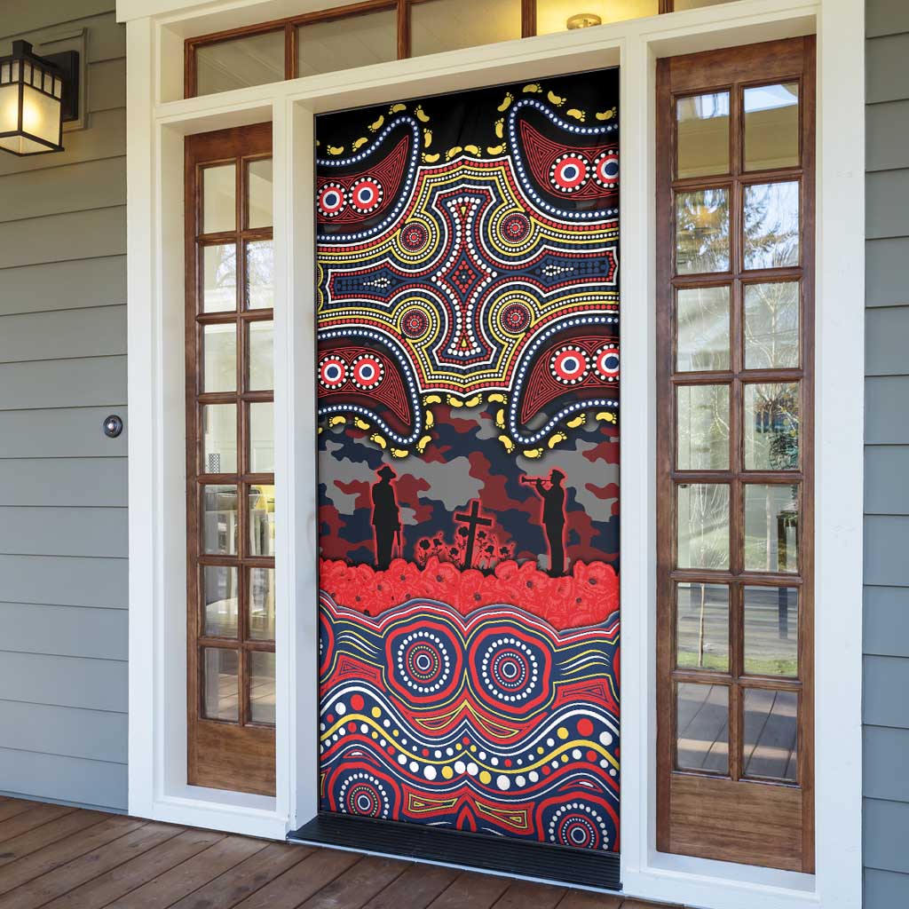 ANZAC Day Sydney Roosters Door Cover Military Memorial Aboriginal Indigenous Art
