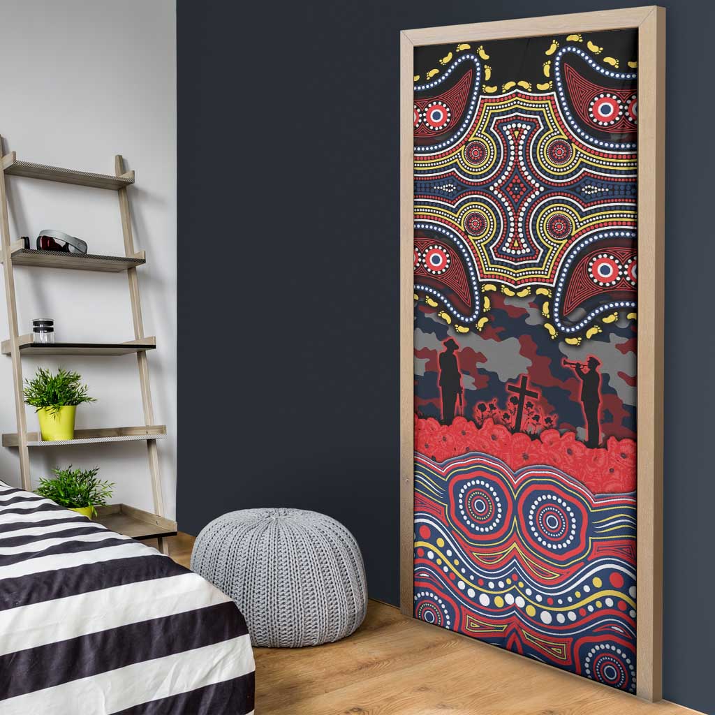 ANZAC Day Sydney Roosters Door Cover Military Memorial Aboriginal Indigenous Art